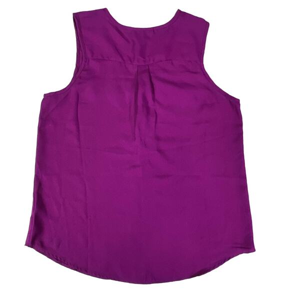 Mileage Partial Zip Up Sleeveless Chiffon Tank Top Bundle Size L Orange Purple - Picture 15 of 15